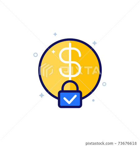 fixed cost or price icon, vector art 73676618