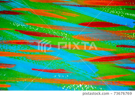 Bright varied background of colored lines of brush strokes made with paint 73676769