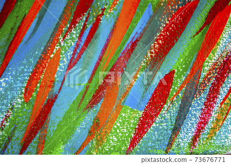 Bright varied background of colored lines of brush strokes made with paint Bright varied background of colored lines of brush strokes made with paint 73676771
