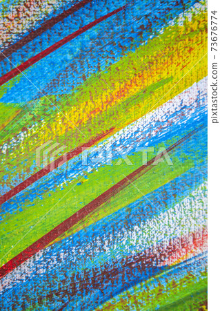 Many different multi-colored lines are chaotically drawn with brush 73676774
