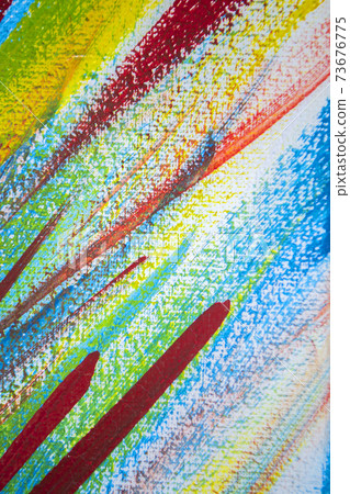 Many different multi-colored lines are chaotically drawn with brush Many different multi-colored lines are chaotically drawn with brush 73676775