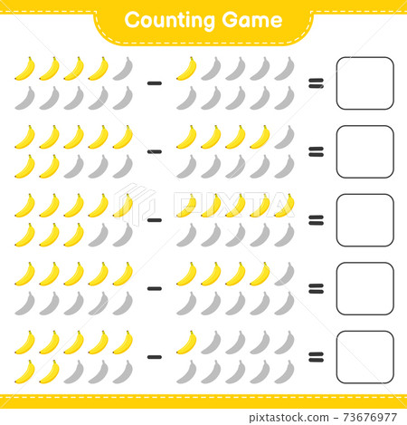 Counting game, count the number of Banana and write the result. Educational children game, printable worksheet, vector illustration Counting game, count the number of Banana and write the result. Educational children game, printable worksheet, vector illustration 73676977