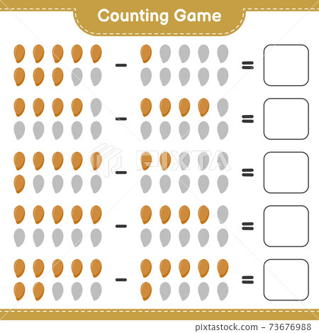 Counting game, count the number of Zapote and write the result. Educational children game, printable worksheet, vector illustration Counting game, count the number of Zapote and write the result. Educational children game, printable worksheet, vector illustration 73676988