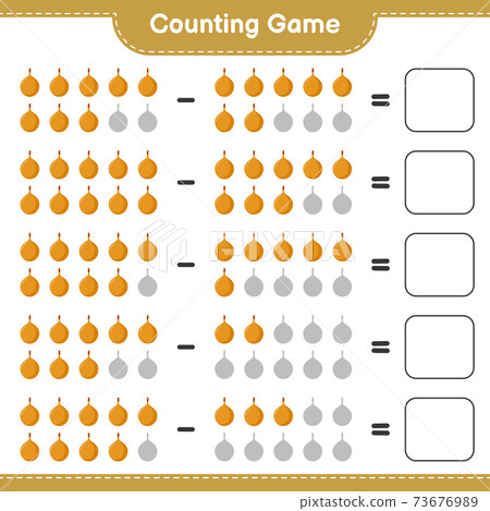 Counting game, count the number of Voavanga and write the result. Educational children game, printable worksheet, vector illustration Counting game, count the number of Voavanga and write the result. Educational children game, printable worksheet, vector illustration 73676989