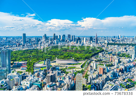 東京/新宿的城市風光和澀谷的夏日天空(攝於2020年8月) 東京/新宿的城市風光和澀谷的夏日天空(攝於2020年8月) 73678338