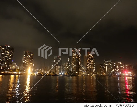 Hawaii night view Hawaii night view 73679339