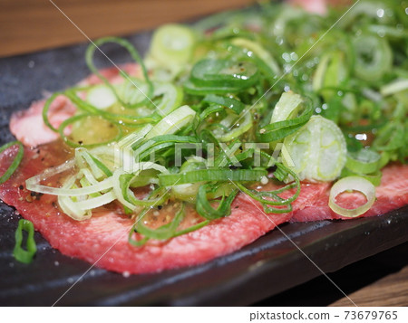 Japanese black beef grilled meat A5 (green onion salted beef tongue) Japanese black beef grilled meat A5 (green onion salted beef tongue) 73679765