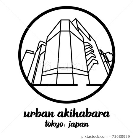 Circle icon line urban Akihabara. vector illustration Circle icon line urban Akihabara. vector illustration 73680959