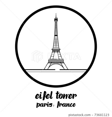 Circle Icon eifel tower paris france. vector illustration. eps10 Circle Icon eifel tower paris france. vector illustration. eps10 73681123
