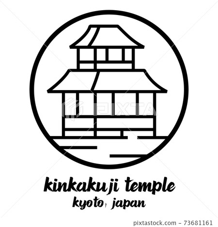 Circle icon line kinkakuji temple. vector illustration Circle icon line kinkakuji temple. vector illustration 73681161