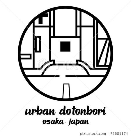 Circle icon line urban dotonbori. vector illustration Circle icon line urban dotonbori. vector illustration 73681174