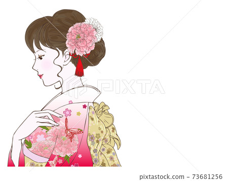 側身向陽的女人（低著眼睛） 73681256