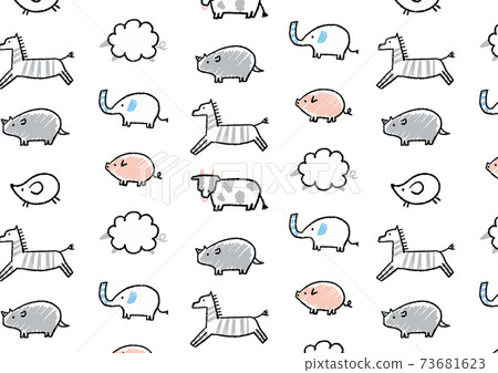 Animal and plant pattern_seamless 01 73681623