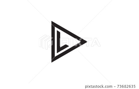 Triangle Dl Or Ld Logo Symbol Icon Vector Stock Illustration