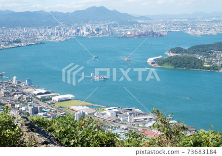 The view of the Kanmon Strait from the wind head 73683184