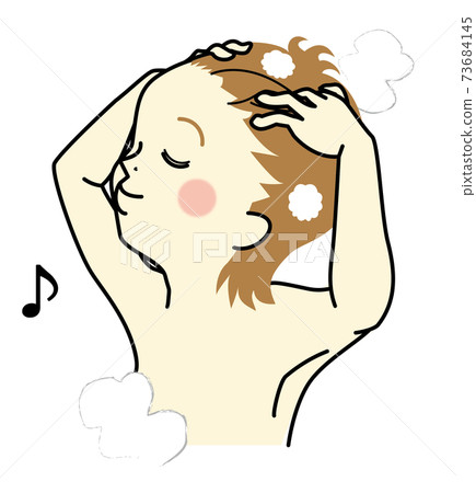 Woman washing her head Woman washing her head 73684145