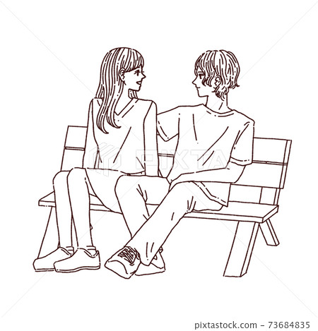 Illustration of a girl who is being accused by a boy but is not a type and is in trouble Illustration of a girl who is being accused by a boy but is not a type and is in trouble 73684835