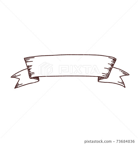 Antique simple ribbon label 73684836