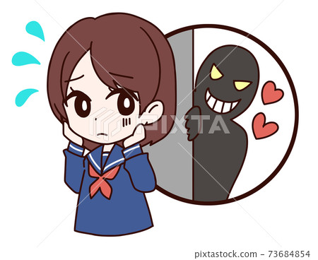 Girl and stalker Girl and stalker 73684854