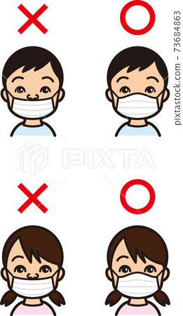 How to wear a mask [Children] 73684863