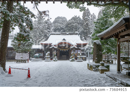 福岡縣筑紫野市積雪的築國神社 73684915