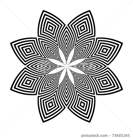 Abstract decorative geometric circle pattern. 73685265