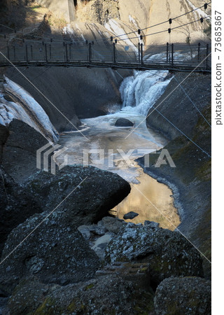 Scenery of the lower reaches of Fukuroda Falls 73685867