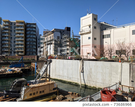 Kameshima River Water Gate Seismic retrofitting work 73686966