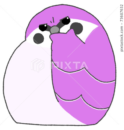 A cute sparrow (purple) that makes you wonder and wrinkles between your eyebrows A cute sparrow (purple) that makes you wonder and wrinkles between your eyebrows 73687632