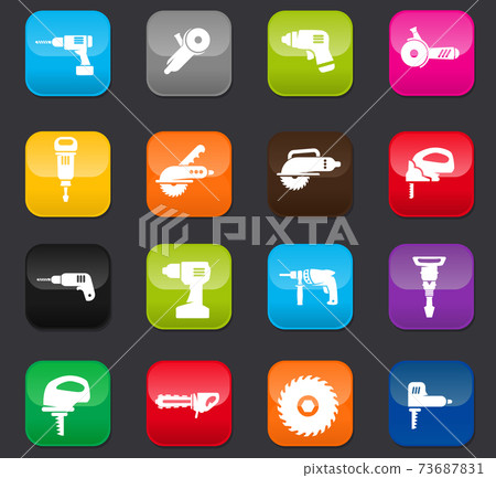 Power tools icons set Power tools icons set 73687831