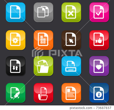 Documents icons set Documents icons set 73687837