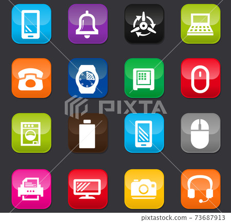 Home appliances icons set Home appliances icons set 73687913