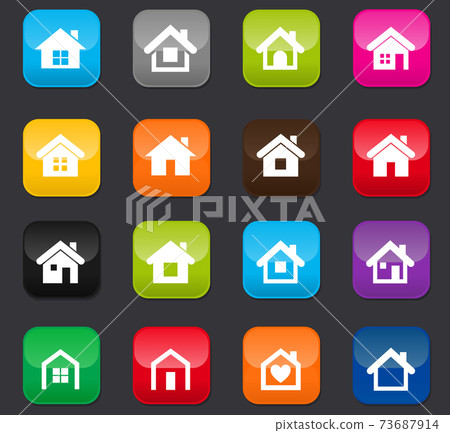 Houses icons set Houses icons set 73687914