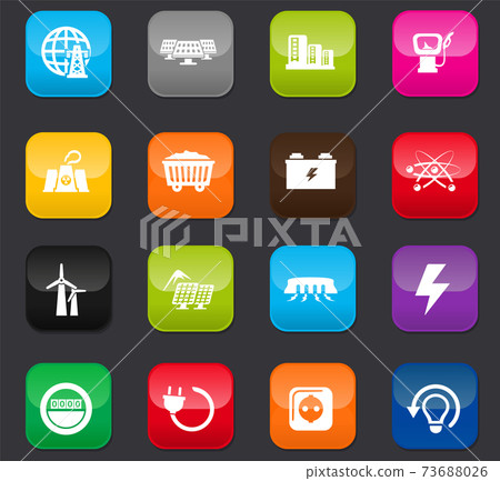 BIO Fuel industry icons set 73688026
