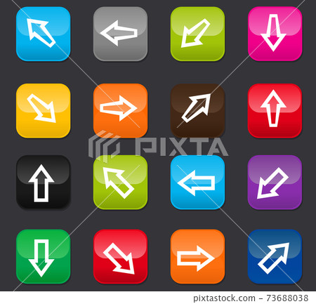 Arrows icons set Arrows icons set 73688038