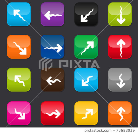 Arrows icons set Arrows icons set 73688039