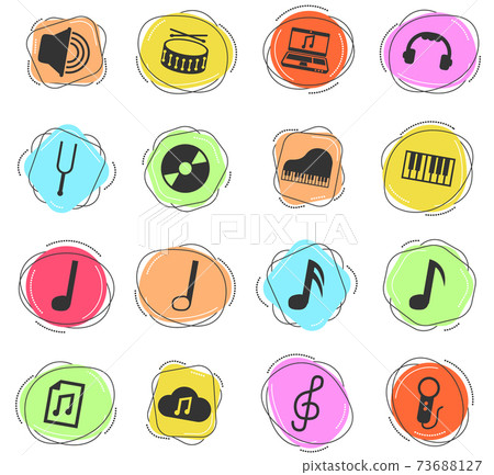 music icon set 73688127