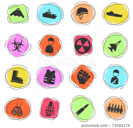Military simply icons 73688174