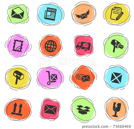 post service icon set post service icon set 73688469