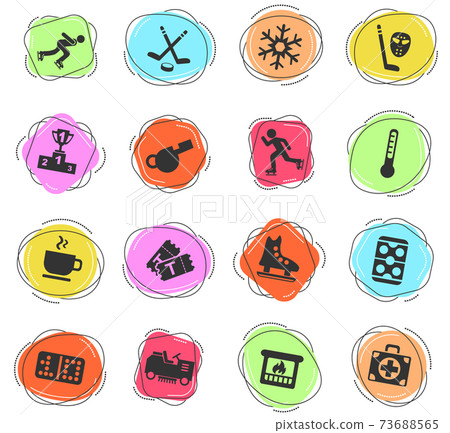 ice rink icon set ice rink icon set 73688565