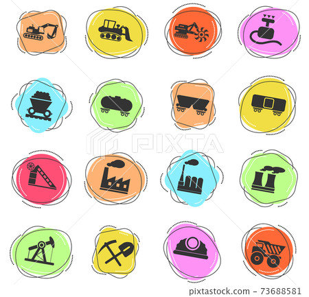 Factory and Industry Symbols 73688581