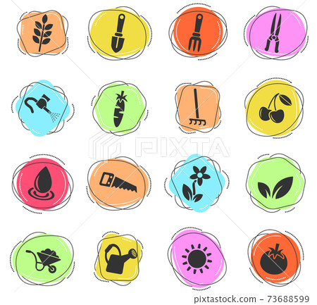 gardening icon set 73688599