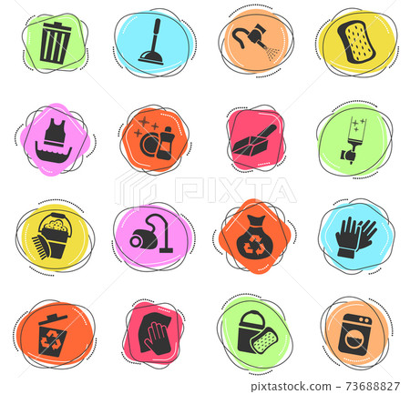 cleaning icon set cleaning icon set 73688827
