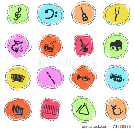classic instruments icon set 73688829