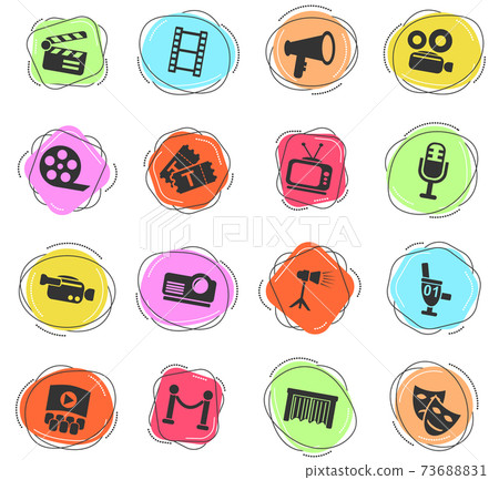 cinema icon set cinema icon set 73688831