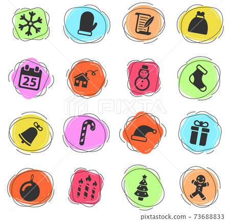 Christmas simply icons Christmas simply icons 73688833