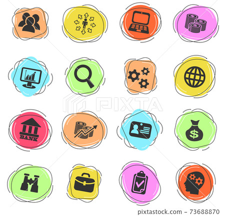business management icons business management icons 73688870