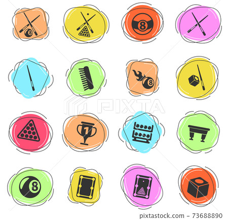 billiard icon set billiard icon set 73688890