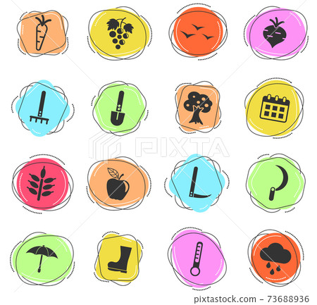 autumn icon set 73688936