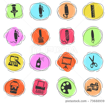 art tools icon set art tools icon set 73688939